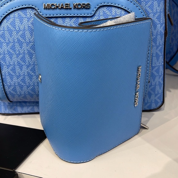 MICHAEL KORS Medium Crossgrain Leather Bifold Wallet South Pacific NWT - Picture 16 of 16